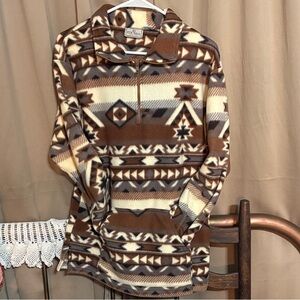 Genuine Quality Open Trails Line For Her,Tribal Pattern Fleece Half-Zip Pullover